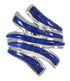 Lapis Inlay And Genuine Sterling Silver Southwestern Ring Size 6 WX61651